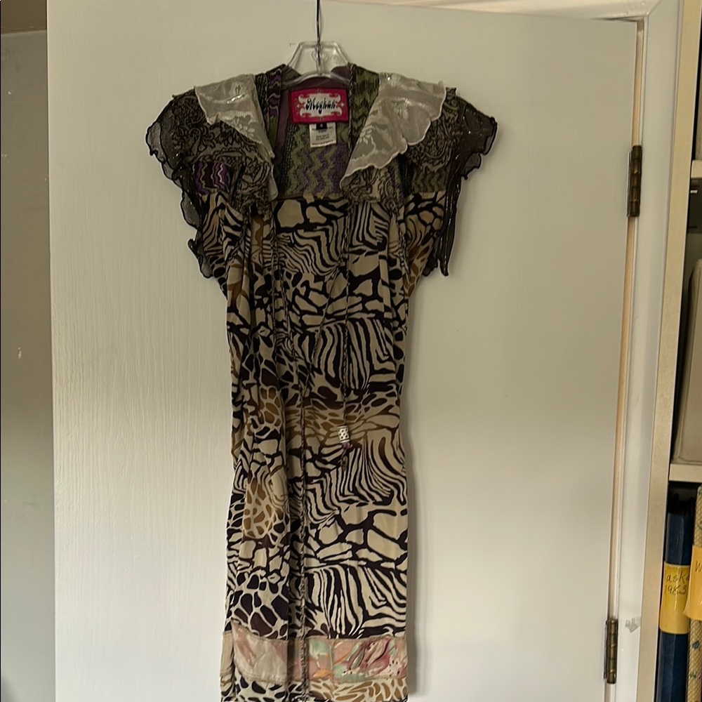 Animal Print Sheer Dress